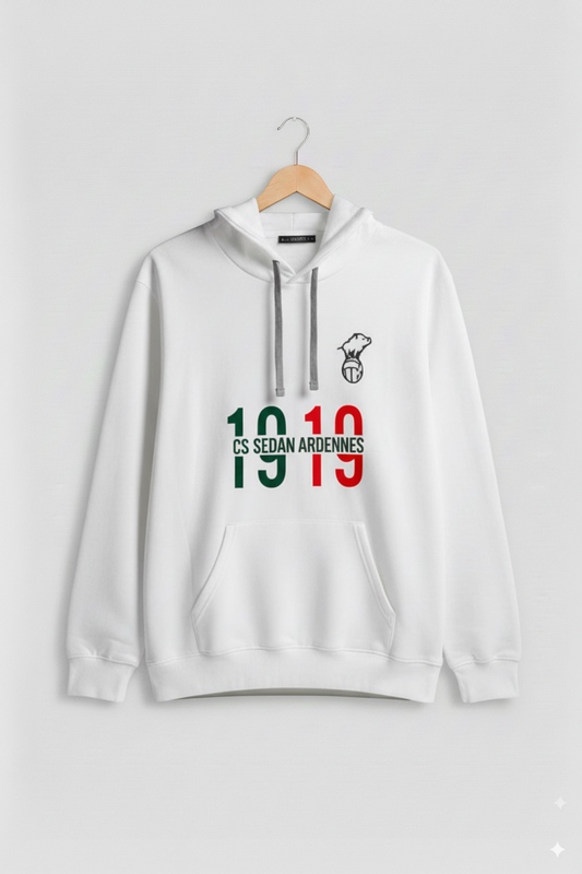 SWEAT A CAPUCHE BLANC " 1919 "