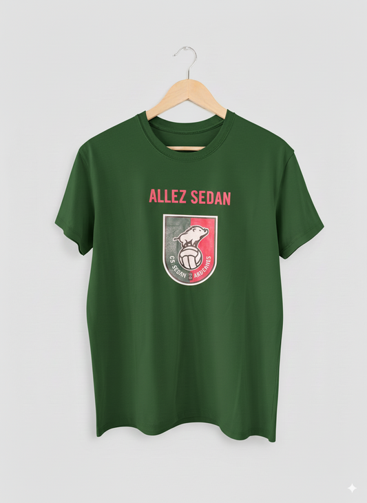 T-SHIRT VERT "ALLEZ SEDAN"