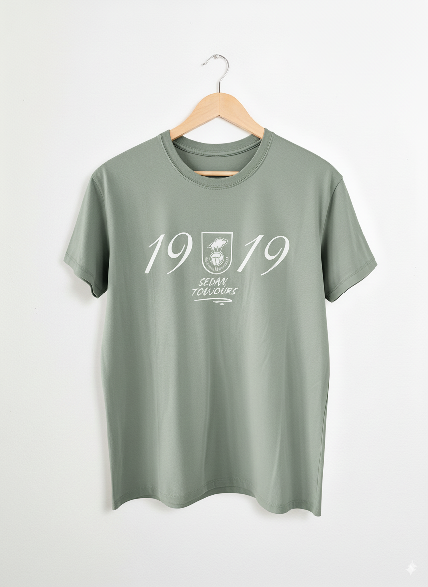 T-SHIRT SAUGE " 1919 " - SEDAN TOUJOURS