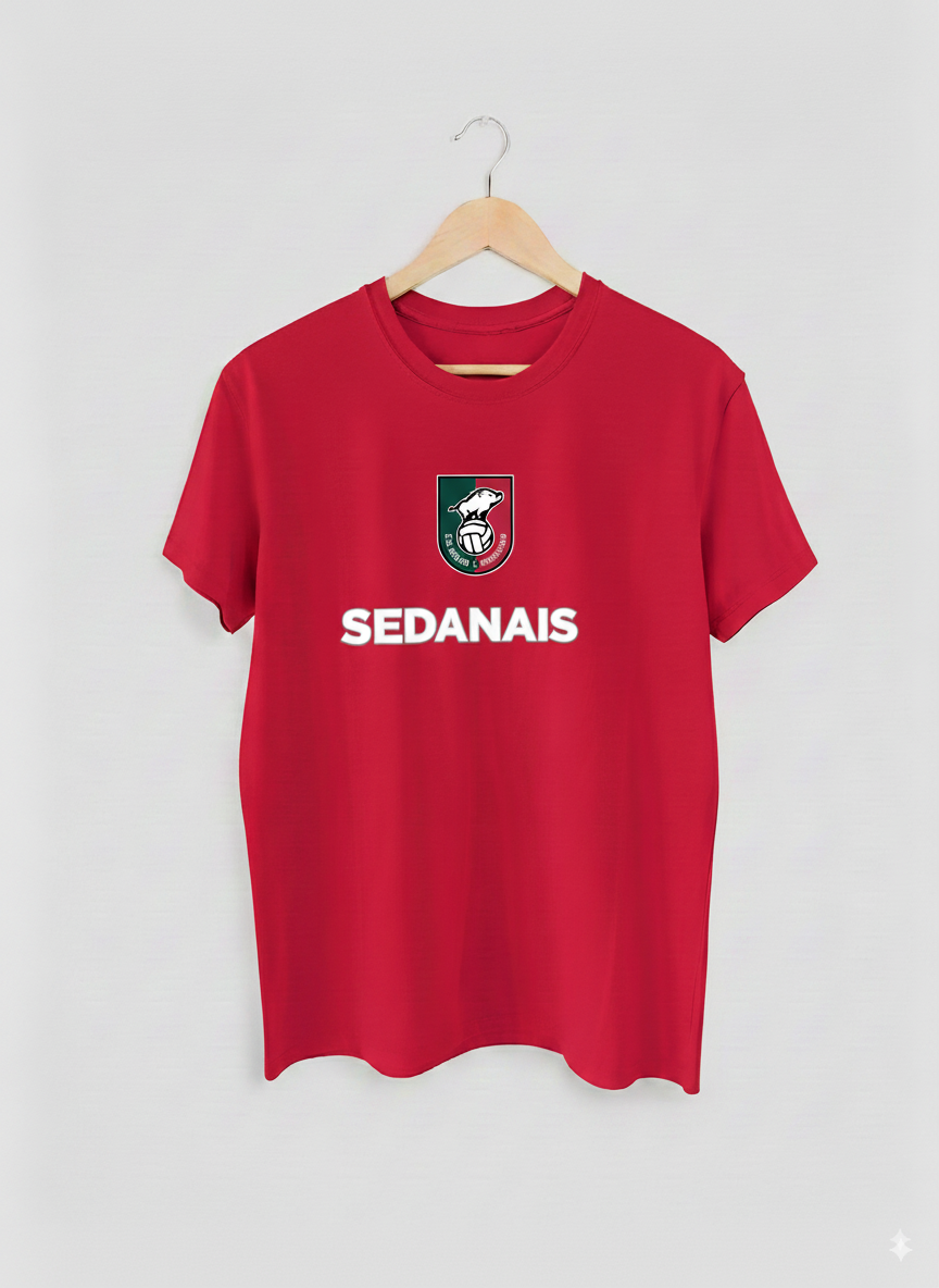 T-SHIRT ROUGE "SEDANAIS"