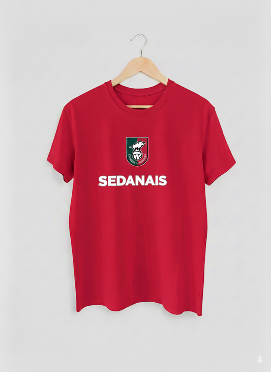 T-SHIRT ROUGE "SEDANAIS"